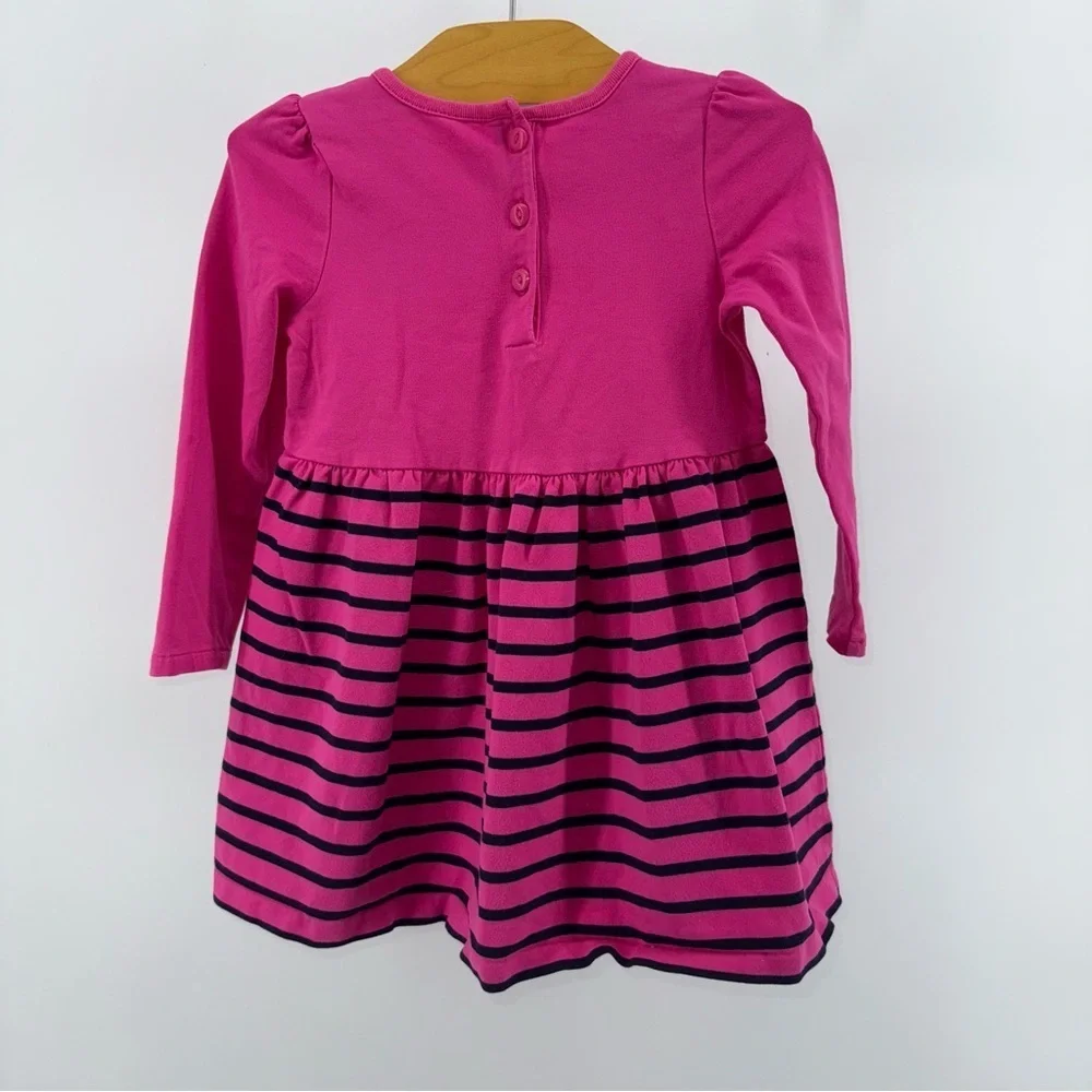 Ralph Lauren Pink and Navy Striped Girls Dress